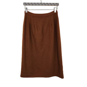 Vintage Caramel Wool Skirt S